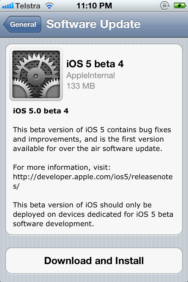 ما الجديد في iOS5 Beta 4؟