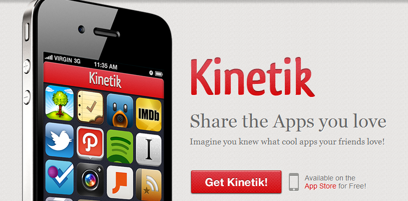 Kinetik لمشاركة التطبيقات التي تفضلها علي الأيفون