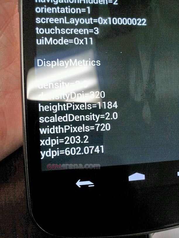 أولي صور الهاتف Nexus Prime والتي تُظهِر أن الشاشه ستكون بدقة 720P