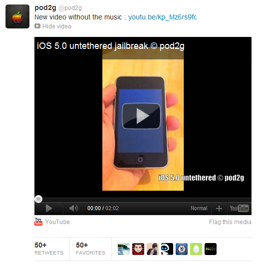فيديو يستعرض الجيلبريك الغير مقيد ل iOS 5