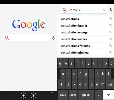 جوجل تعيد تصميم تطبيق Google Search لنظام Windows Phone